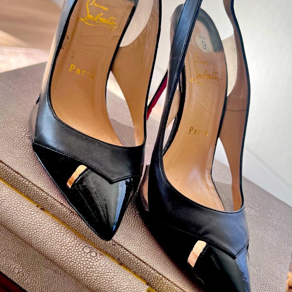 Christian Louboutin sling back heels